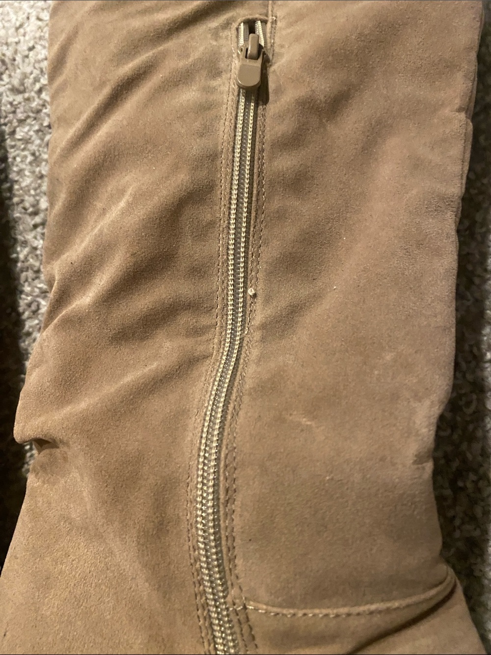 Wet Seal Tan Fringe Knee-High Wedge Boots - Picture 4 of 6